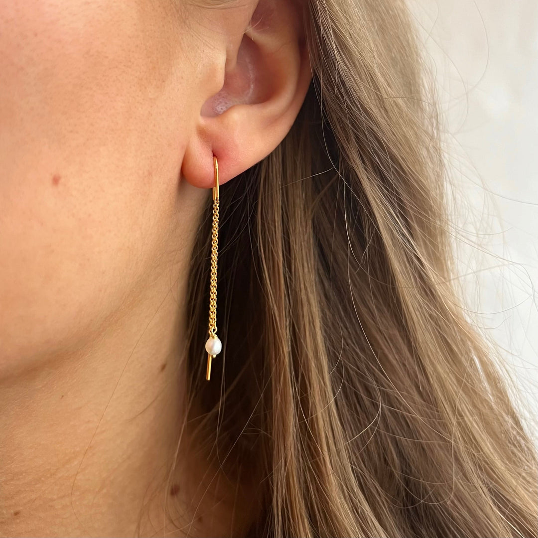MARY - Earring shiny gold pl. Silver
