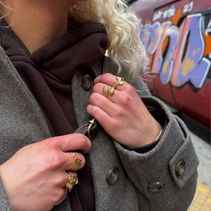 Wavy - Ring Forgyldt