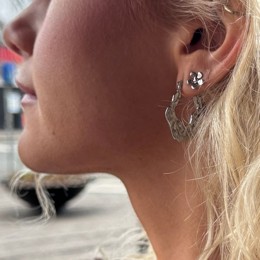 Wavy - Øreringe Stål