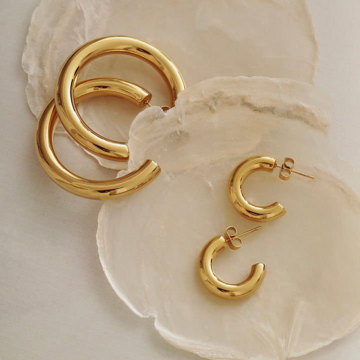 Aura - Hoops Small Gold Plated
