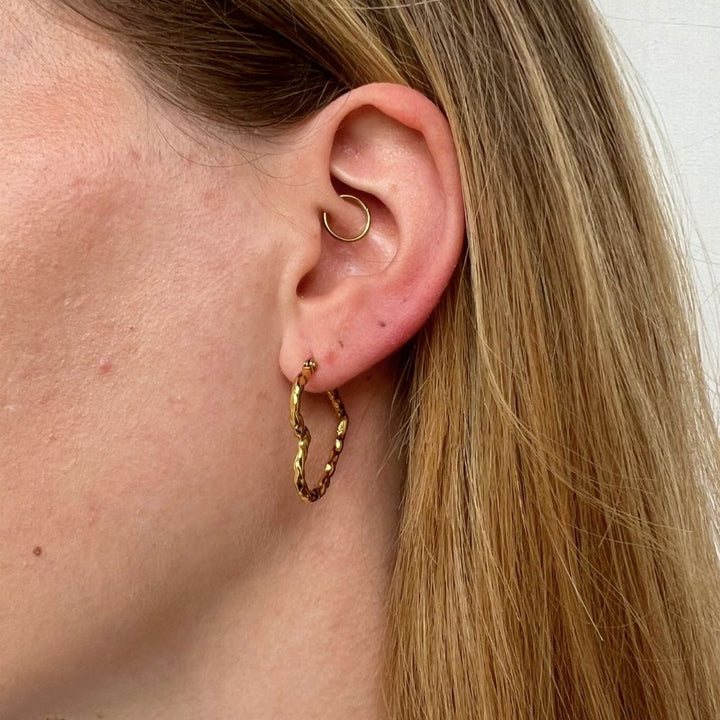 Sia - Øreringe Forgyldt