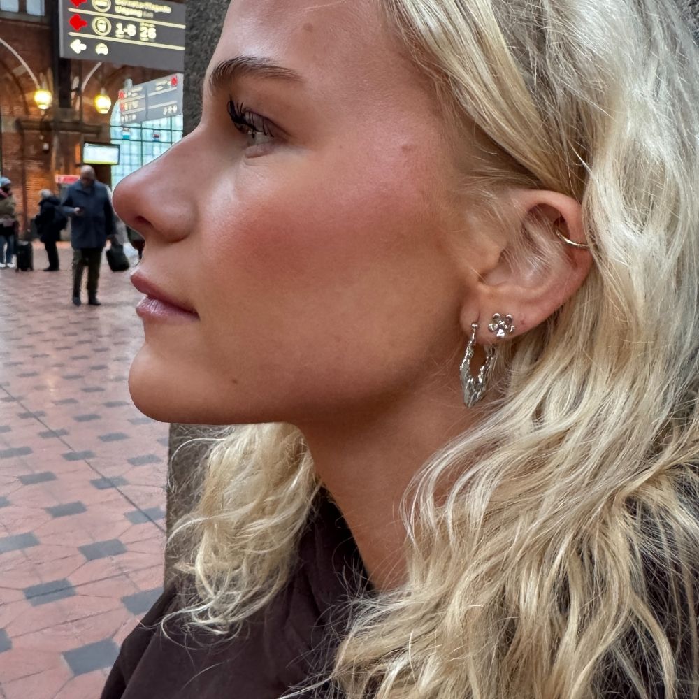 Wavy - Øreringe Stål