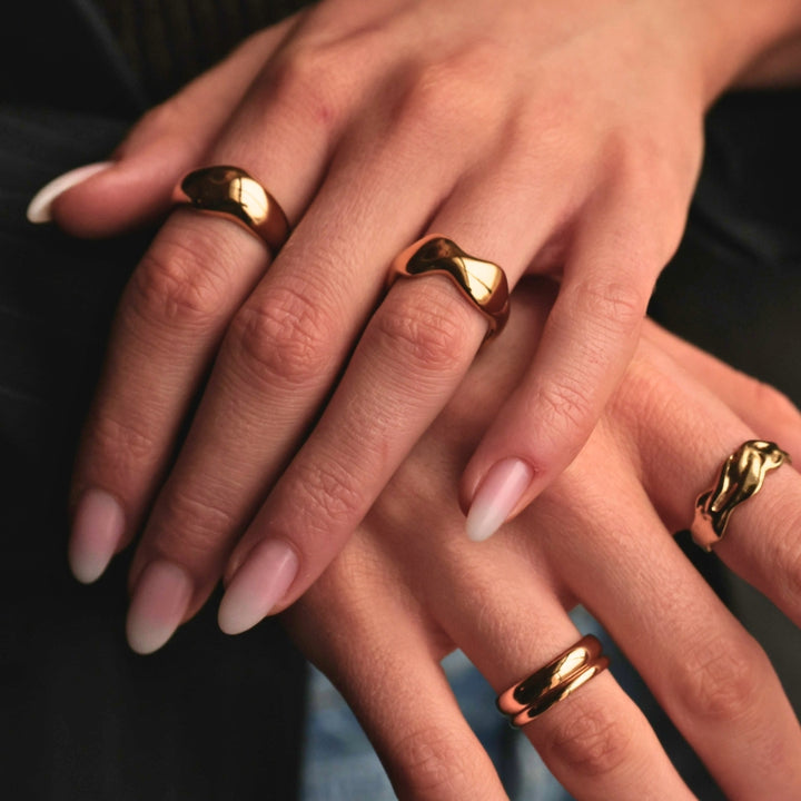 Wavy - Ring Forgyldt