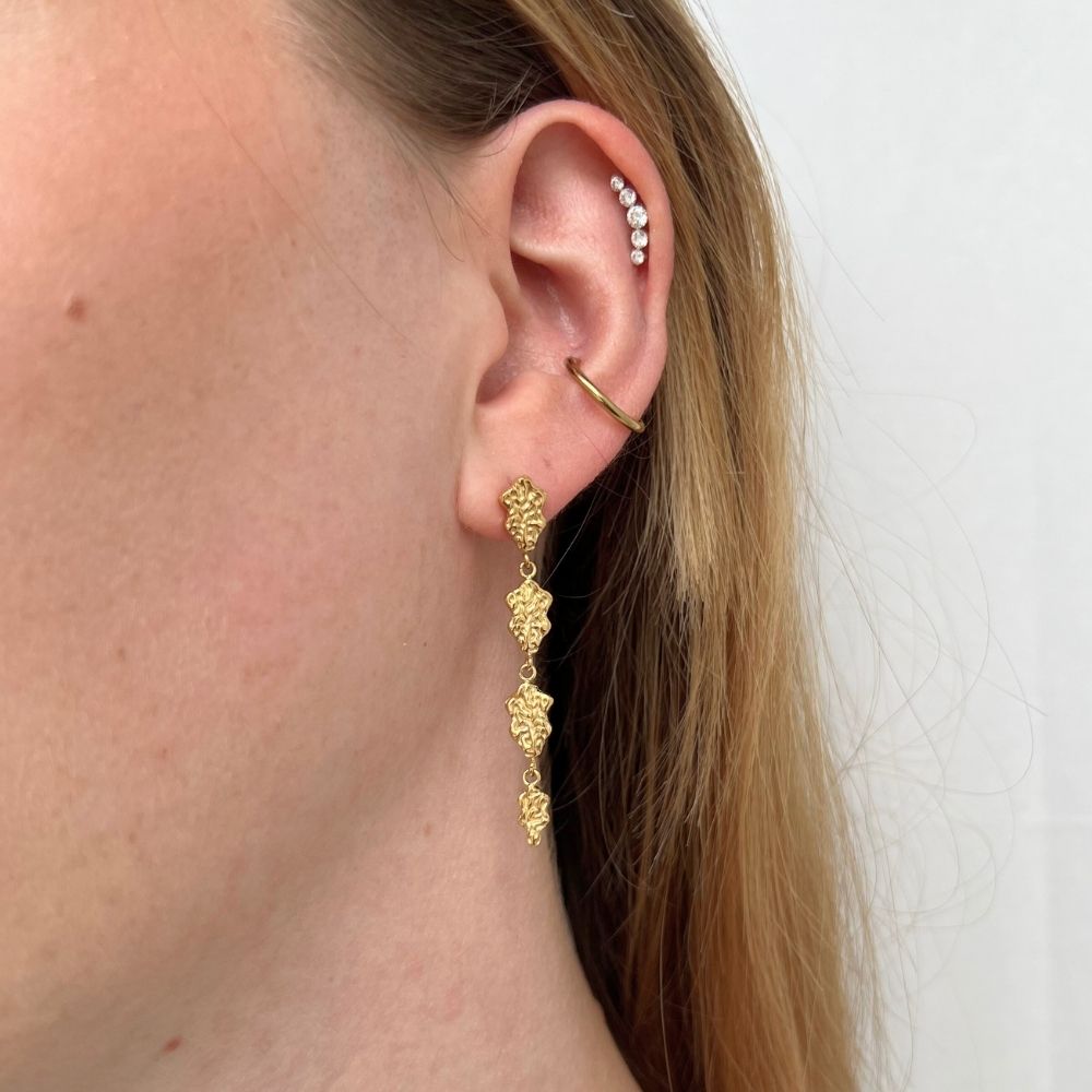 Sophia Øreringe - Forgyldt