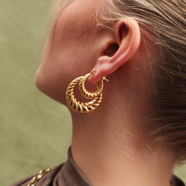 Nora - Earrings Medium Gold Plated
