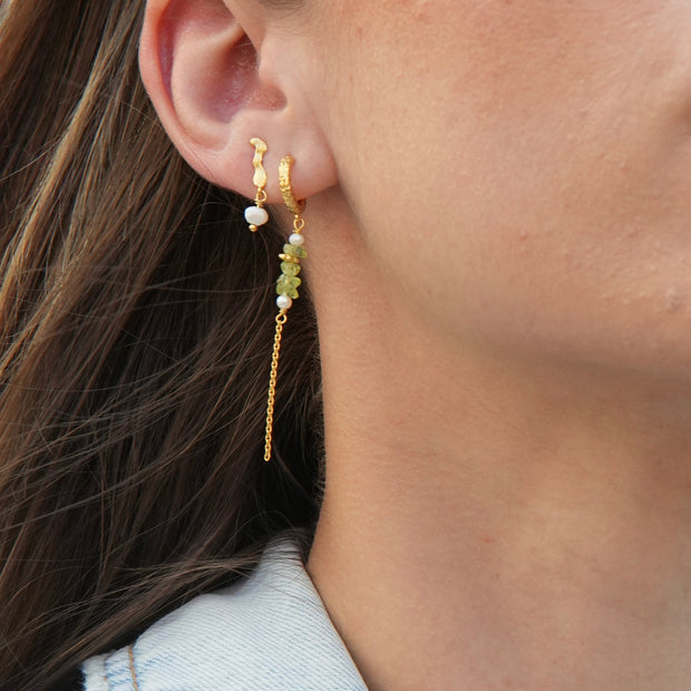 Lærke Bentsen x Sistie - Gold-plated earring with freshwater pearl