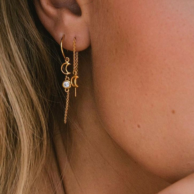 Metis - Chain earring Gold plated