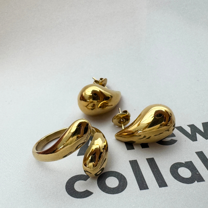 Drops sæt i forgyldt