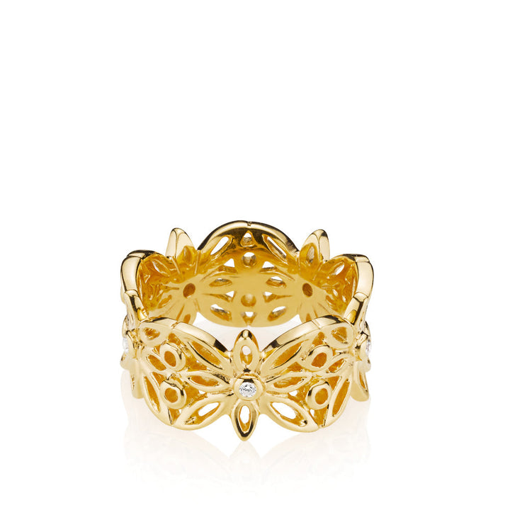 BLOSSOM - Ring shiny gold pl. Silver