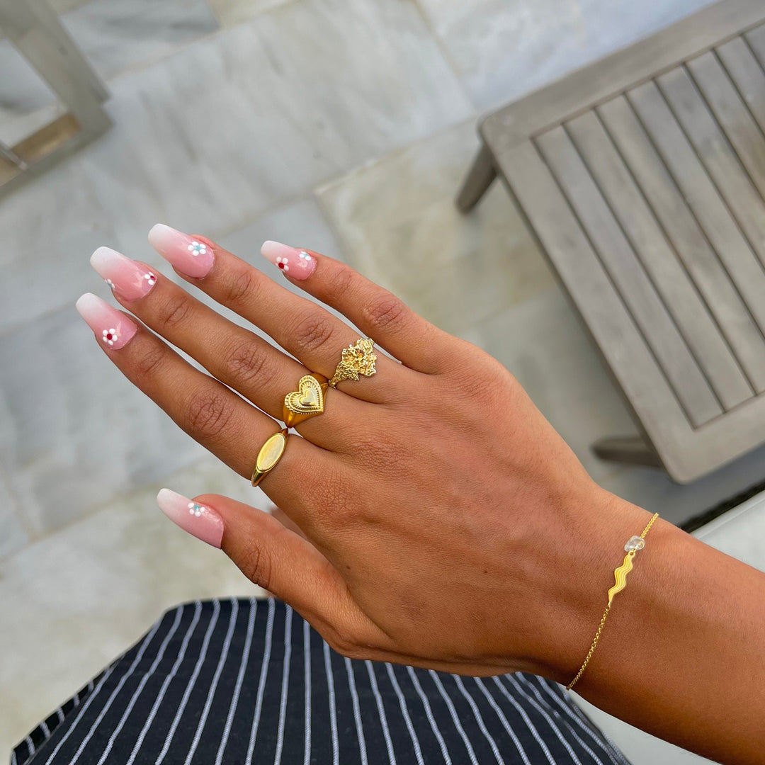 SILKE X SISTIE - Ring gold-plated recycled silver Onesize