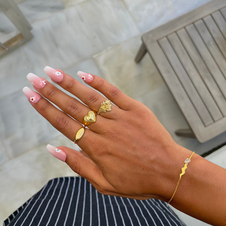 SILKE X SISTIE - Ring gold-plated recycled silver Onesize