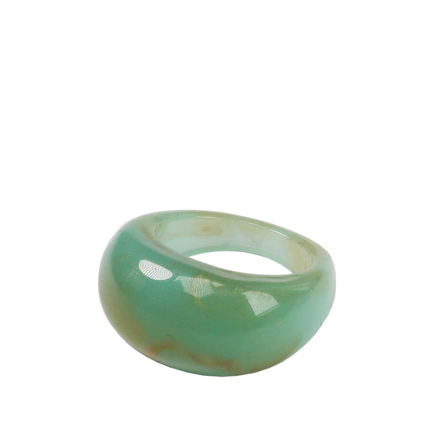 Sophia - Chunky Ring Aqua Green