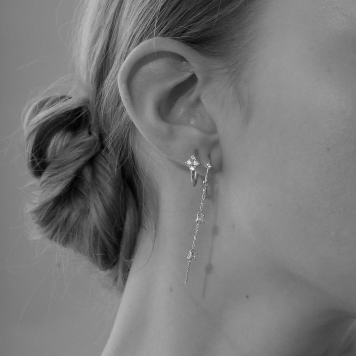 Angelina - Earrings White Silver