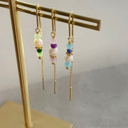 Simona - Earring pink Gold plated