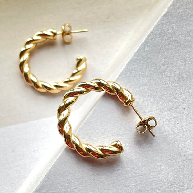Rope - Creoles Gold-plated