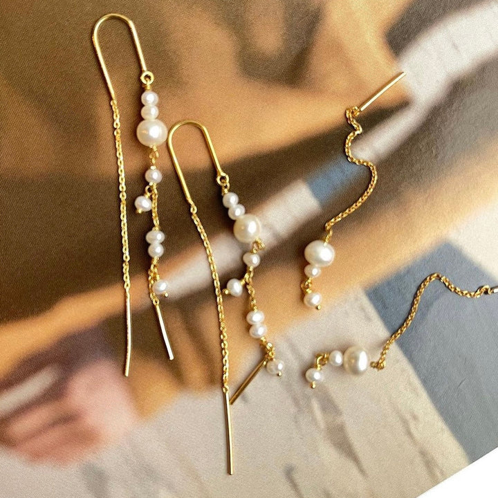 Sofia - Gold-plated earring with freshwater pearls