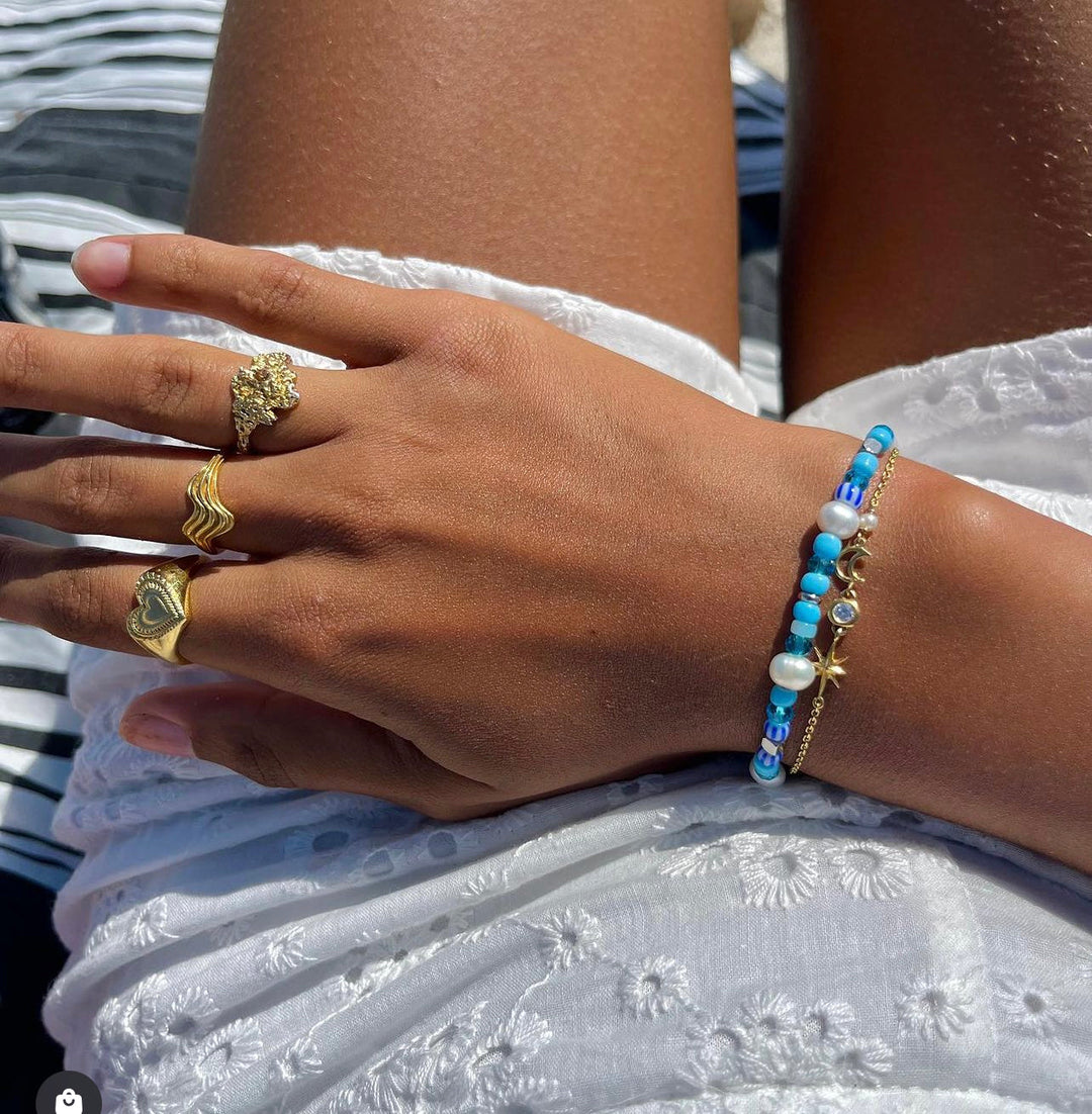 Kora - Blue bracelet Silver