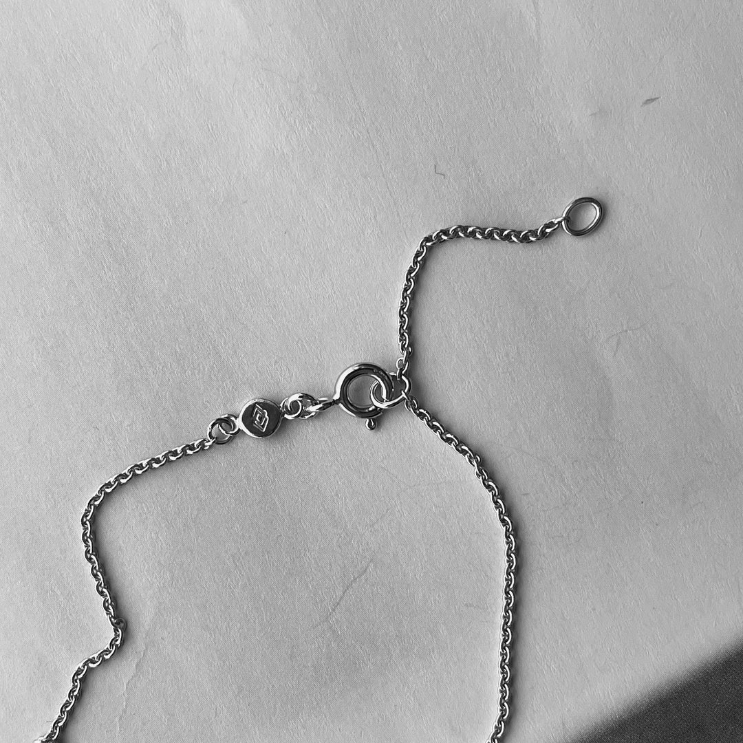Necklace recycled silver
