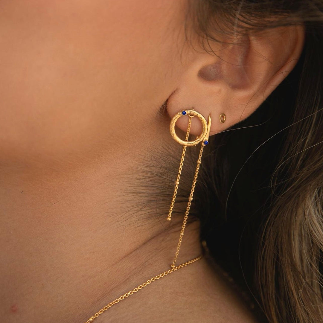 Anabel x Sistie - Chain earrings Gold plated