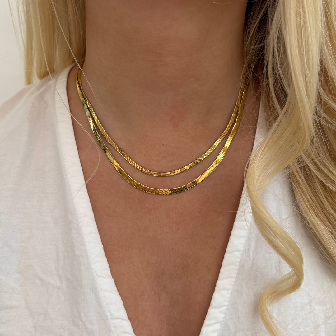 Snake - halskæde Forgyldt 3 mm