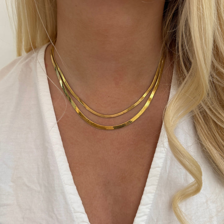 Snake - halskæde Forgyldt 3 mm