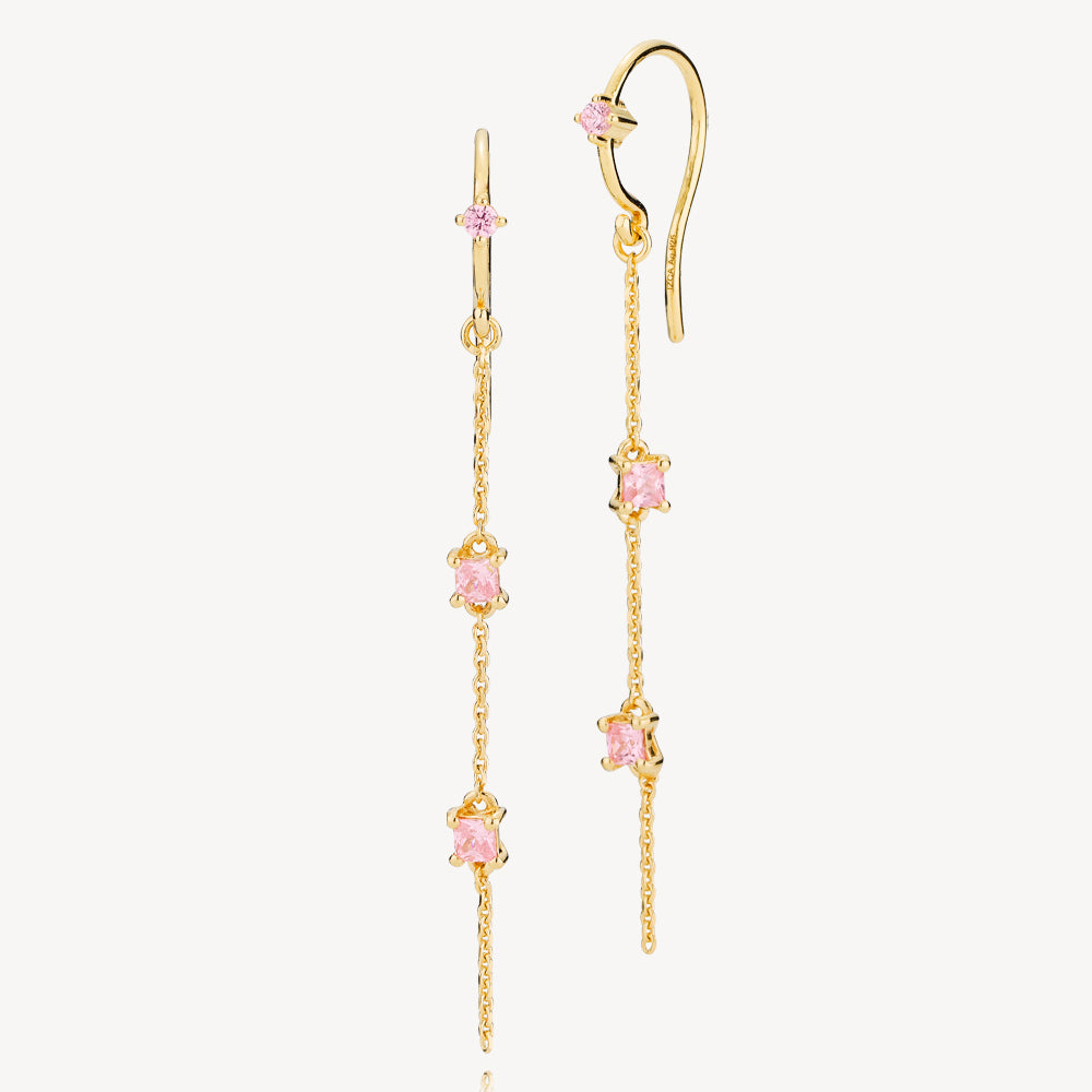 Angelina - Earrings Pink Gold Plated