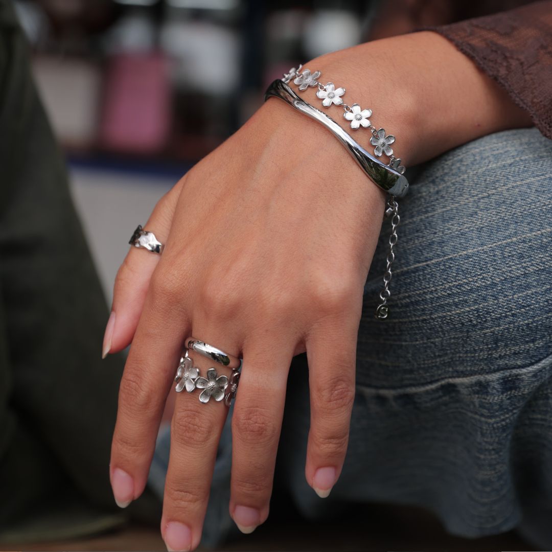 Wavy - armbånd stål