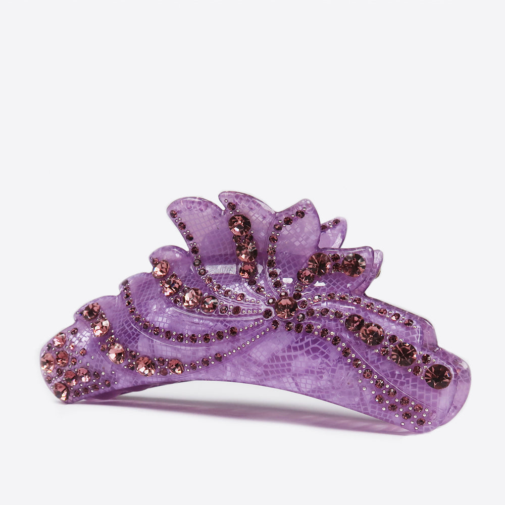 Chloe medium hair clip in purple for all hair types