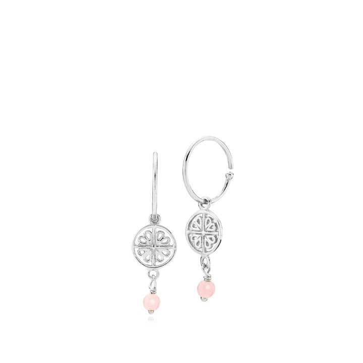Balance - Earring Silver with pink resin pearl