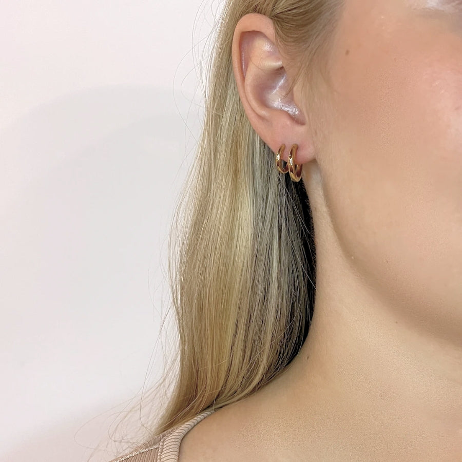 Mini hoops - øreringe Forgyldt