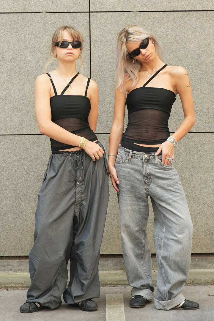Xenia &amp; Lisa x Sistie Black mesh top