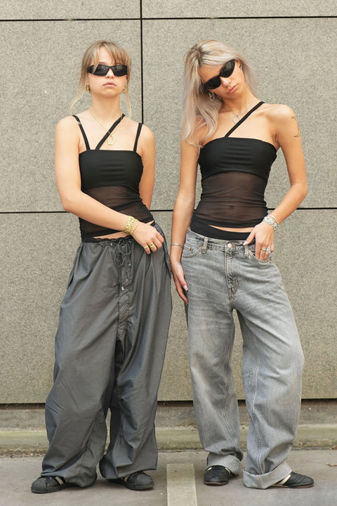 Xenia & Lisa x Sistie – Sort top med mesh