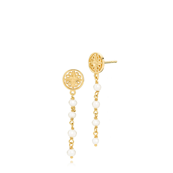 Balance - Gold-plated earring with freshwater pearl