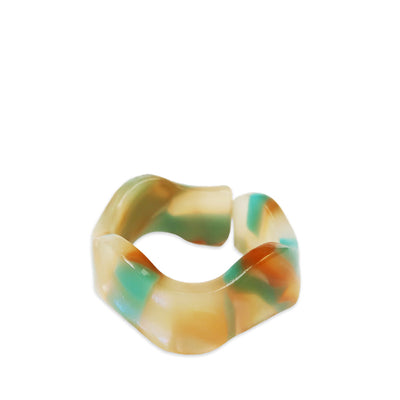 Evie - Chunky Ring Aqua
