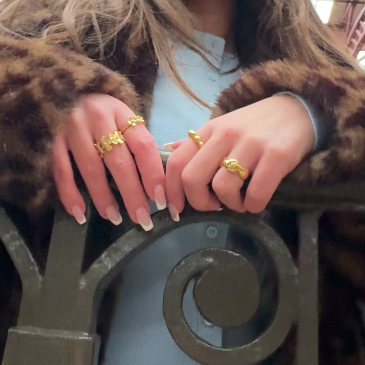 Wavy - Ring Forgyldt