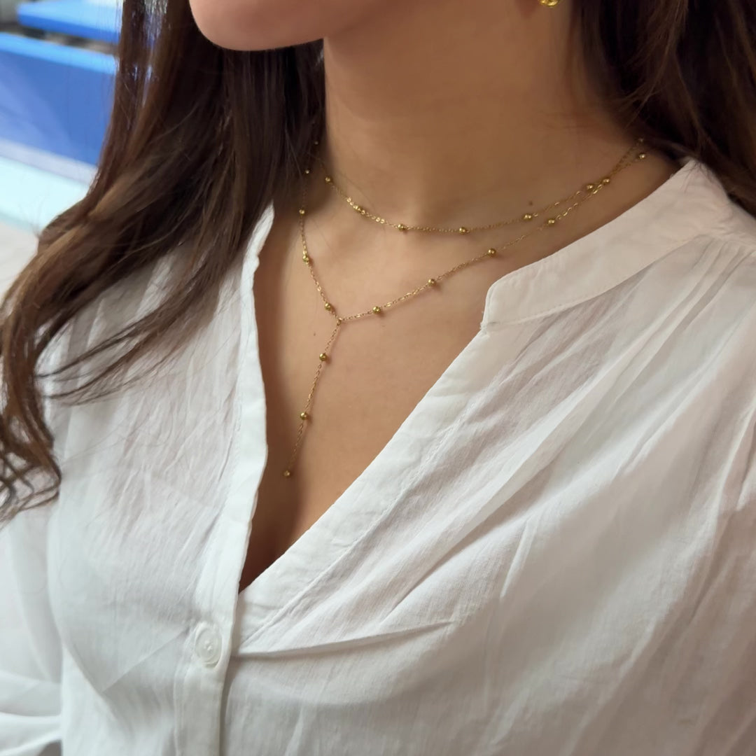 Bubble - Halskæde Forgyldt