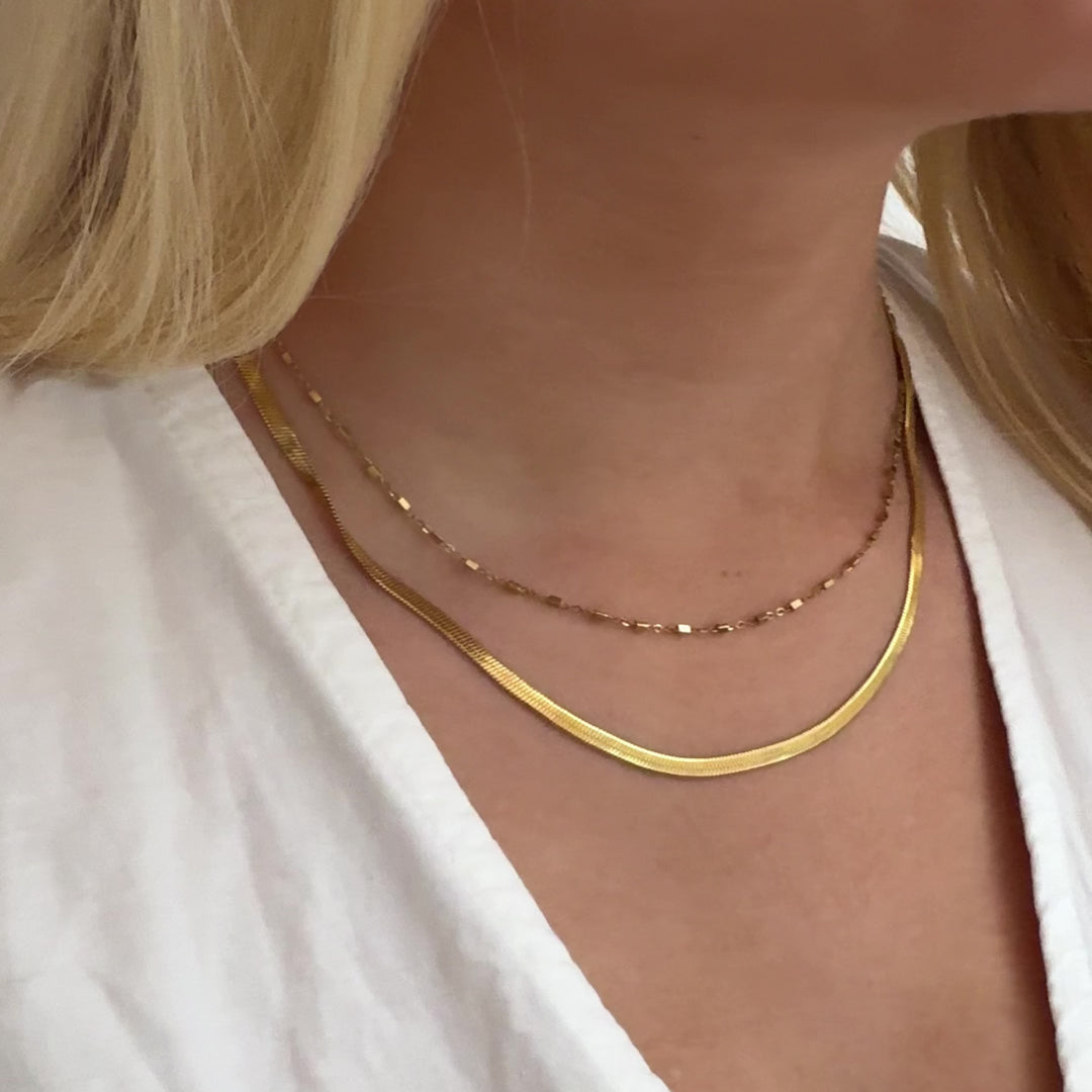 Snake - halskæde Forgyldt 3 mm