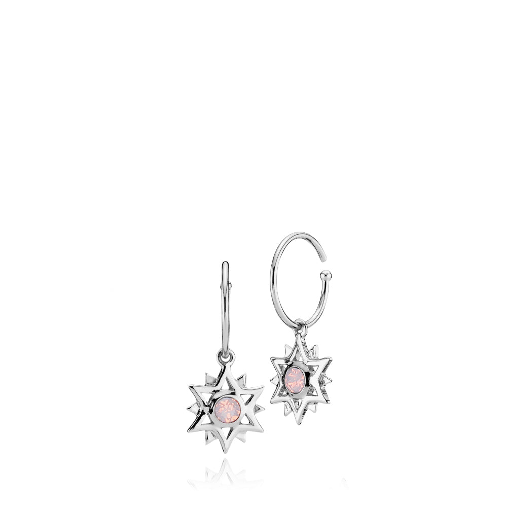 OLIVIA DAHL BY SISTIE - Earring recycled silver &amp; Opal Pink