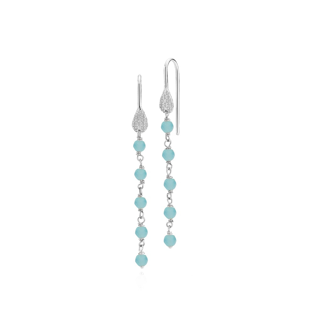 Boheme - Long earring blue Silver