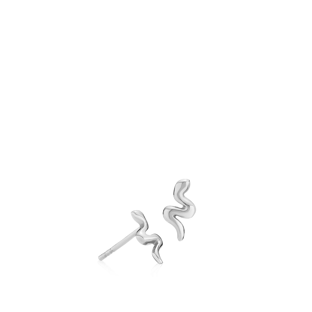 Petite snake - Earrings Silver