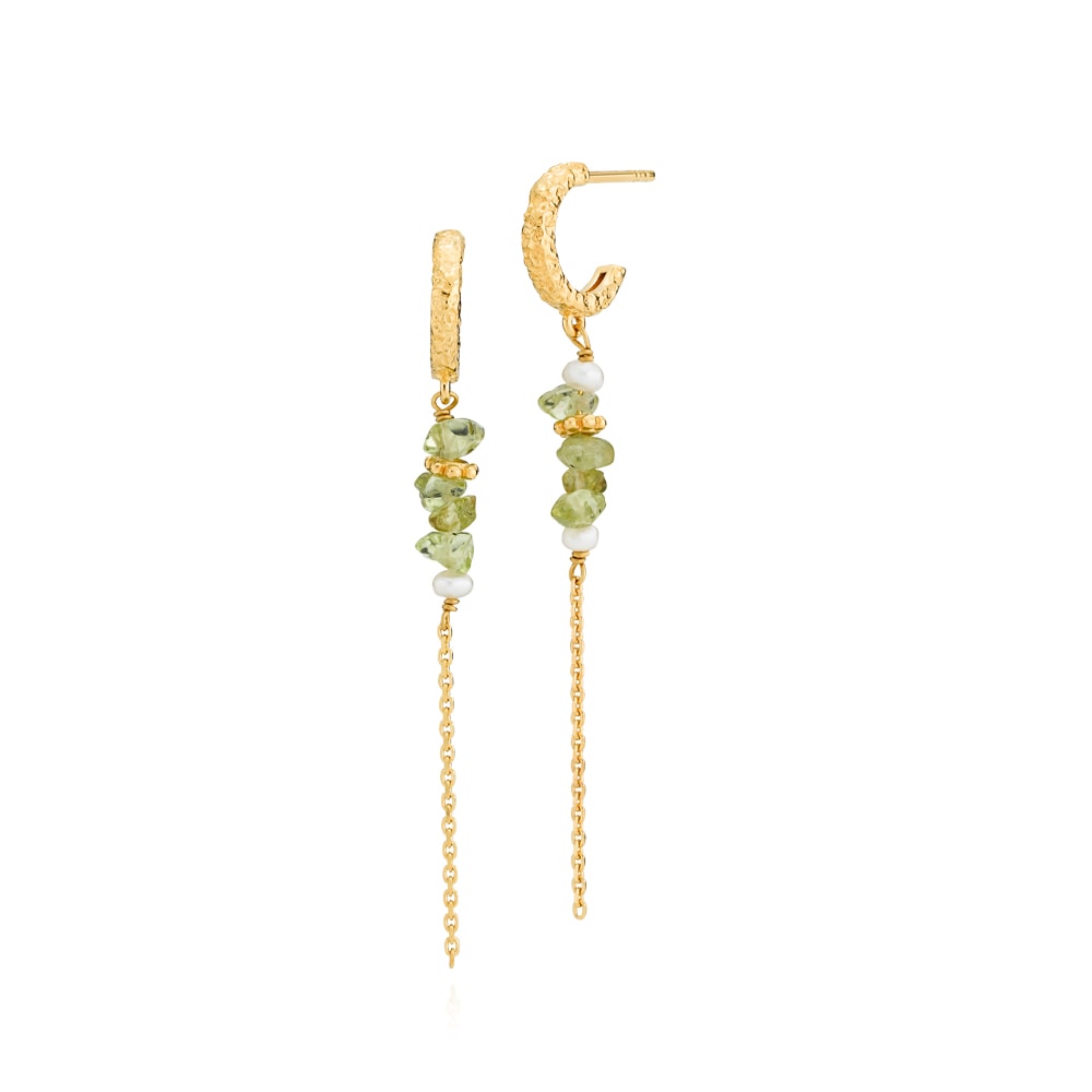 Beach - Earrings green Gold plated