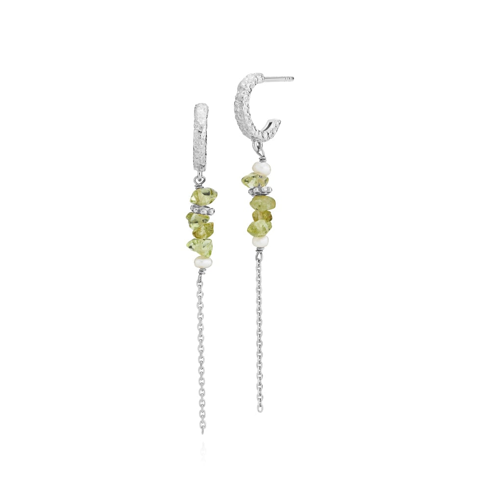 Beach - Earrings green Silver