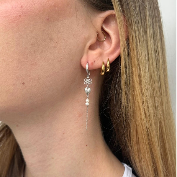 Alma - Øreringe Sølv