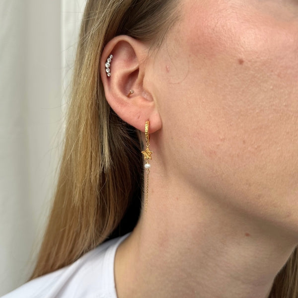 Skyla - Øreringe Forgyldt