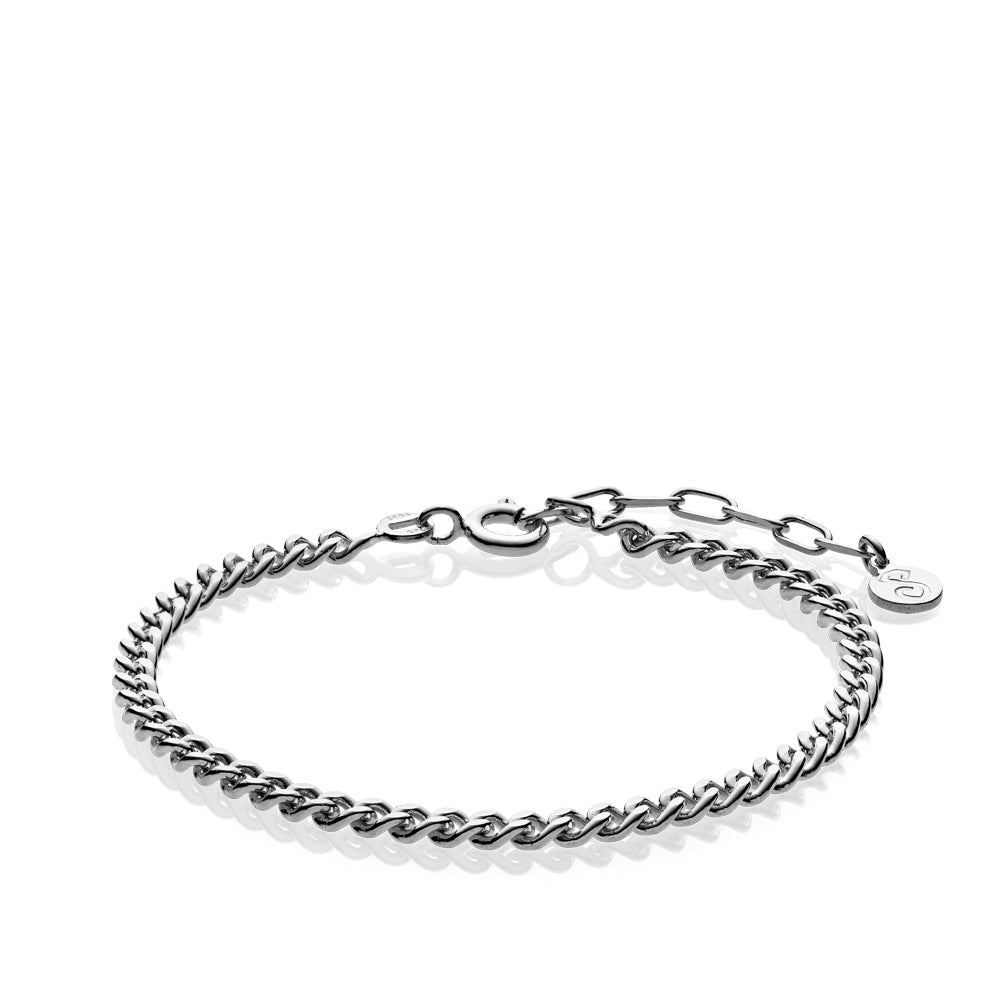 BECCA - Bracelet shiny rhodium pl. Silver