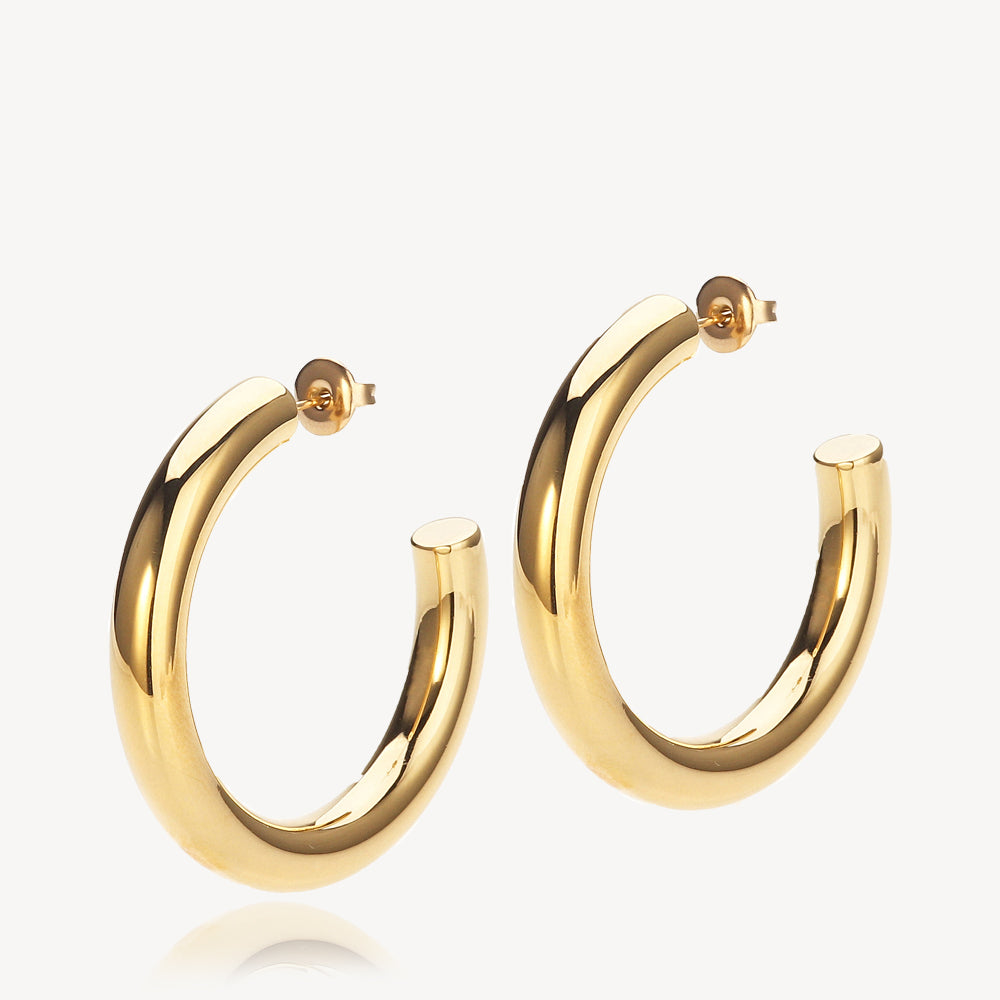 Aura - Hoops Large Gold Plated