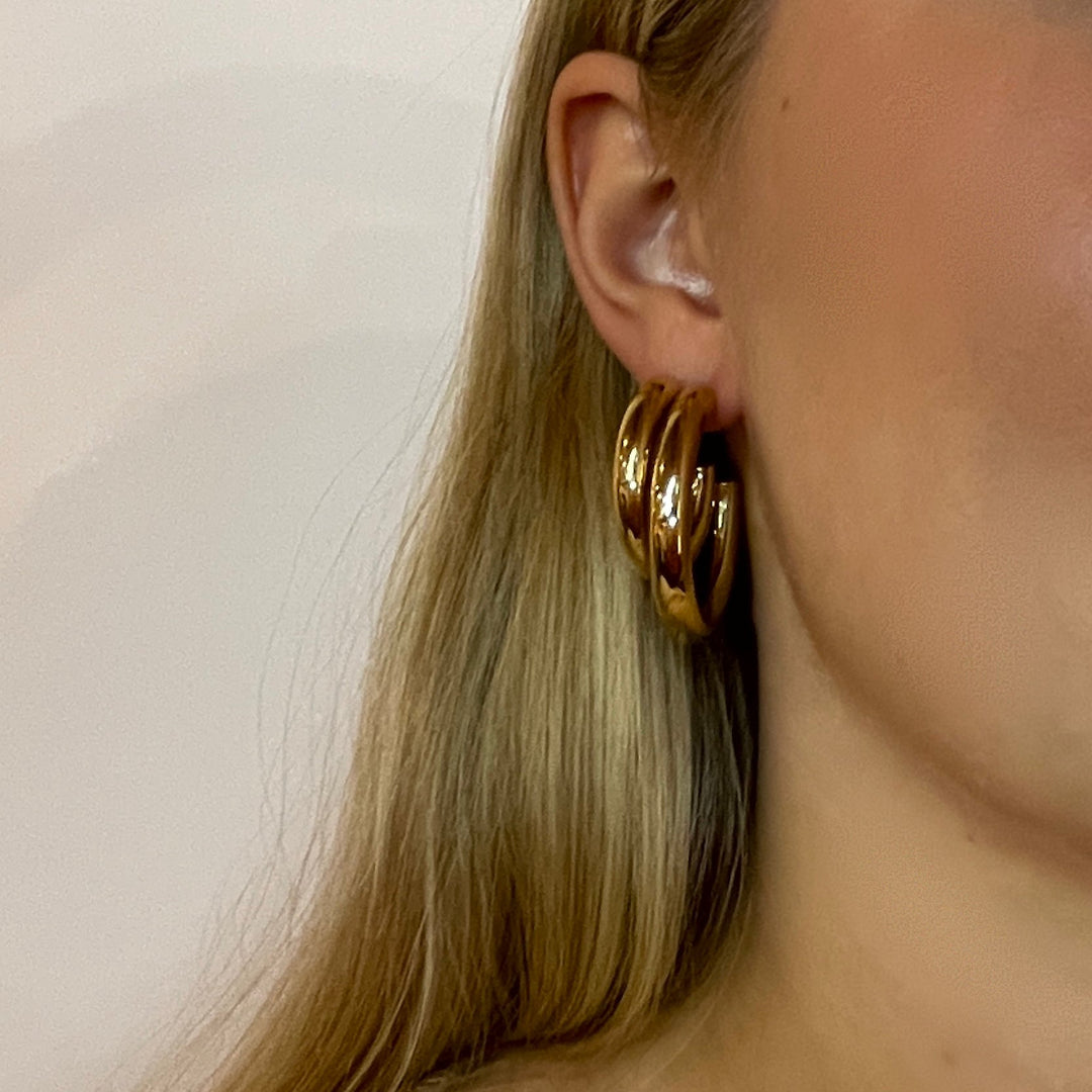 Aura - Hoops Large Gold Plated