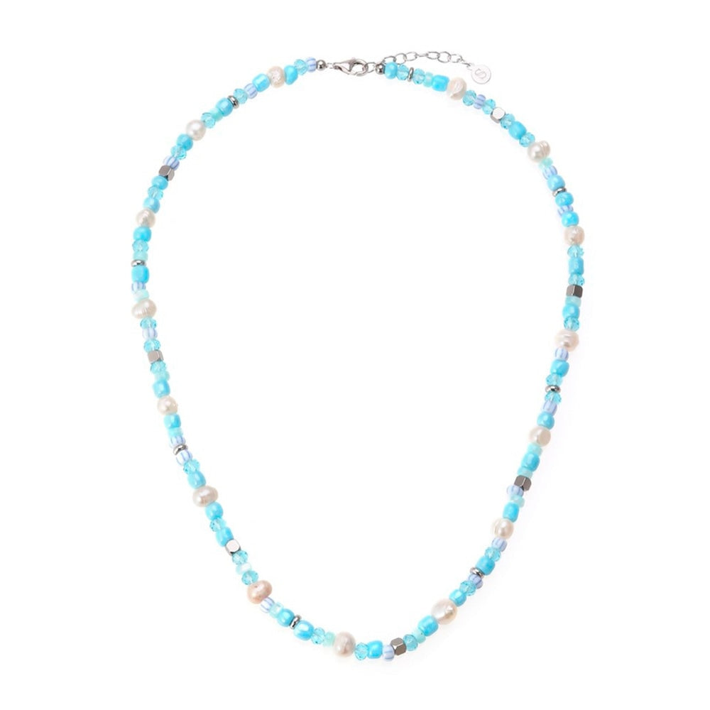 Sistie2nd - Blue Necklace Silver