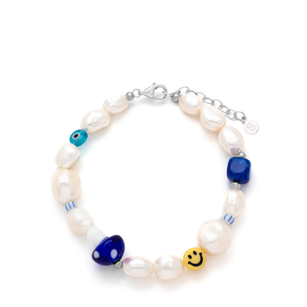Kora - Mix pearl bracelet Silver